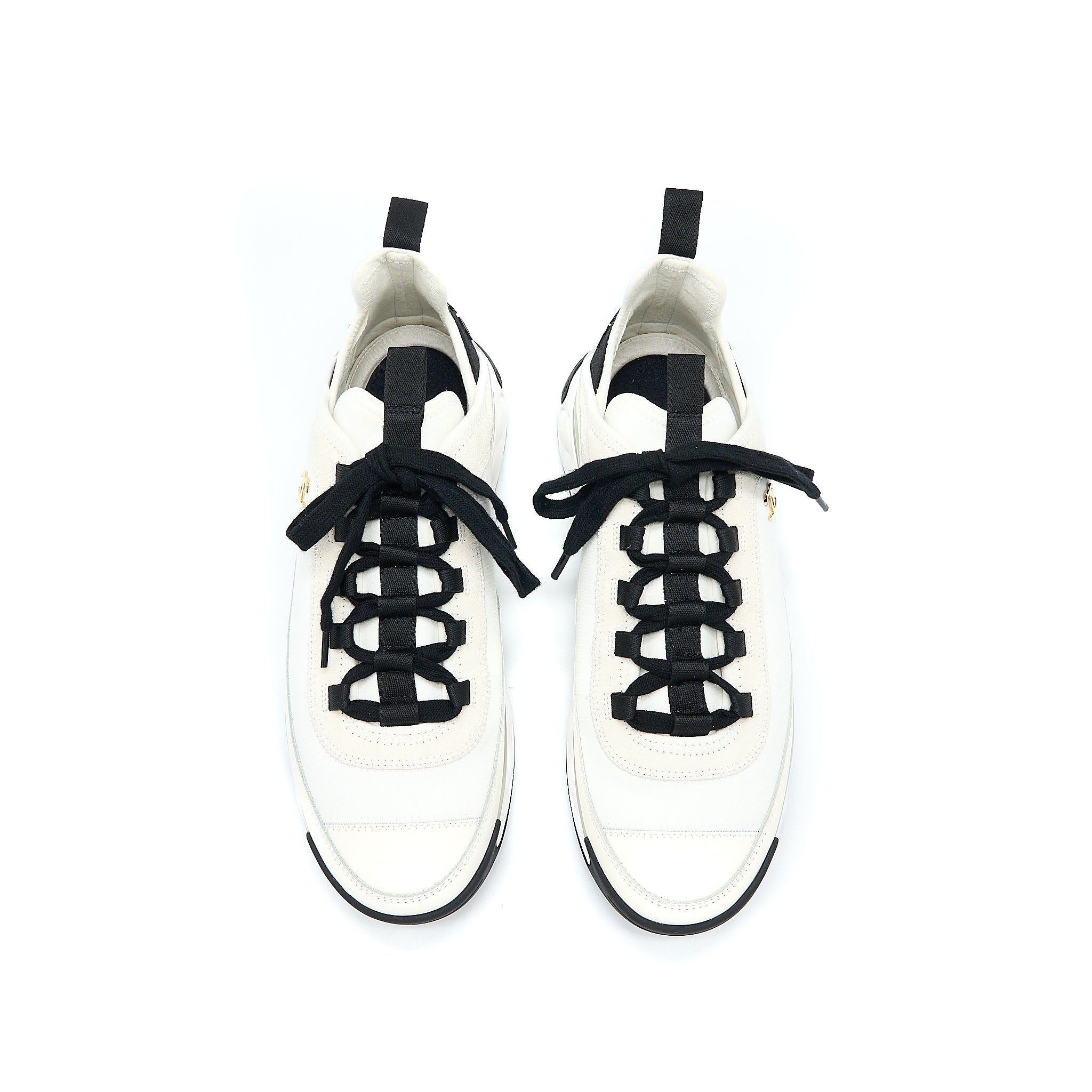 Chanel Size 41 Sport Trail Sneaker Suede/Calfskin White/Black GHW - Image 3