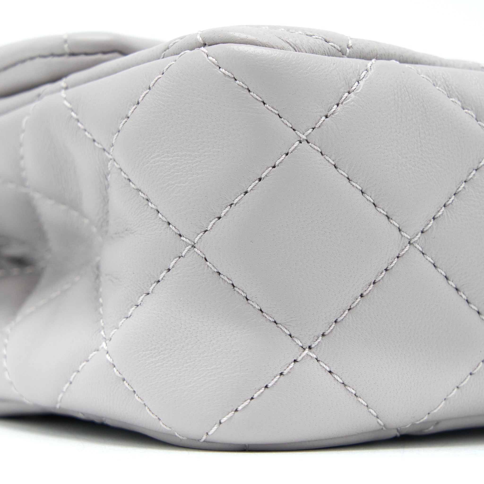 Chanel Pearl Crush Mini Rectangular Flap Bag Lambskin Light Grey Brushed GHW (Microchip) - Image 10