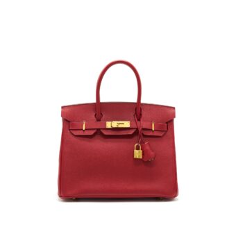 Hermes birkin 30 Q5 Rouge Casaque Gold Hardware