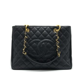 CHANEL CAVIAR GRAND SHOPPING TOTE GST BLACK