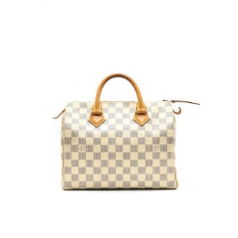 LOUIS VUITTON SPEEDY 25 DAMIER AZUR CANVAS HANDBAG