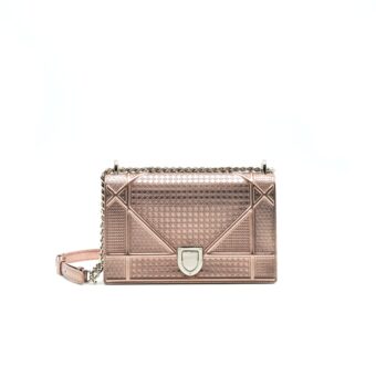 Christian Dior Diorama Medium Metallic Pink Gold  Shw