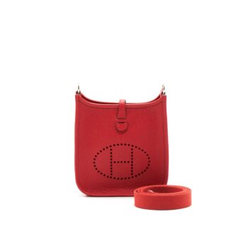 Hermes Mini Evelyne Rouge Tomato