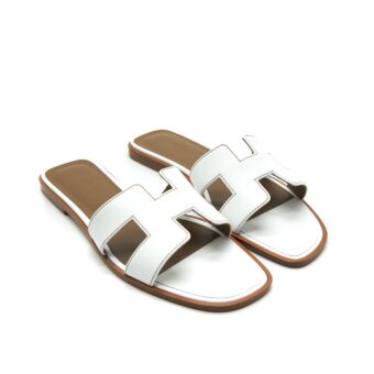 Hermes size 36 oran Sandal blanc
