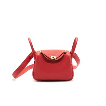 Hermes Mini Lindy Rouge Tomate GHW Stamp Y