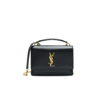 Saint Laurrnt Sunset Chain Wallet Black GHW