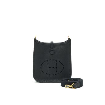 HERMES MINI EVELYNE BLACK GHW