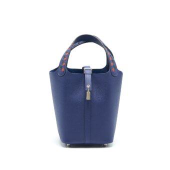 HERMES PICOTIN 18 BLUE ENCRE/BRIQUE/NIOR SHW