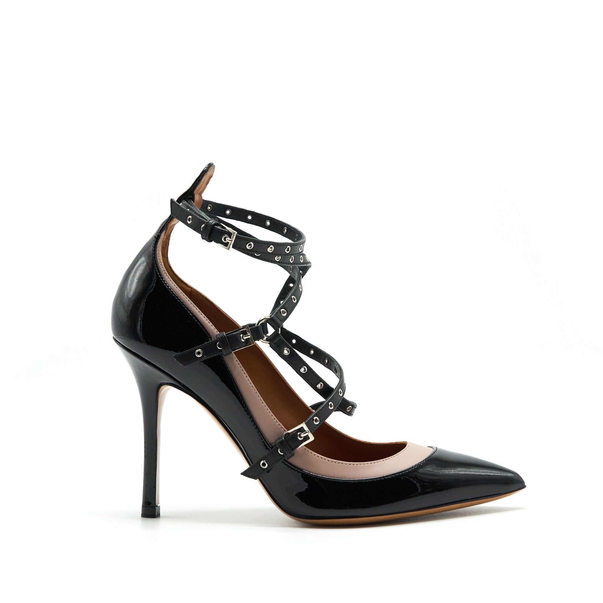 Valentino Size 36 Love Latch Heels Black - Image 5