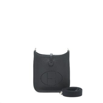 Hermes mini Evelyne 16 black SHW stamp Z