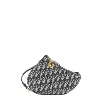 Dior Saddle Trio Crossbody Pouch blue Oblique