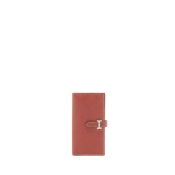 Hermes Bearn Wallet Epsom Brique SHW Stamp Square P