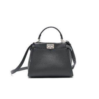 Fendi Peekaboo Iconic Mini Grey SHW