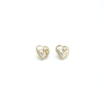 Chanel 22c giant heart earring