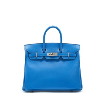 Hermes Birkin 25 Epsom Mykonos SHW Stamp Square O