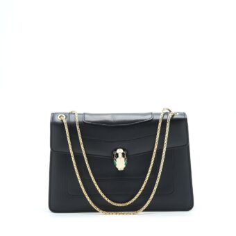 Bvlgari Serpenti Shoulder Bag Black