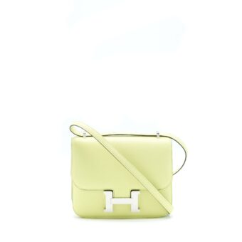 Hermes Mini Constance Chevre Mysore R9 Jaune Bourge SHW Stamp Z