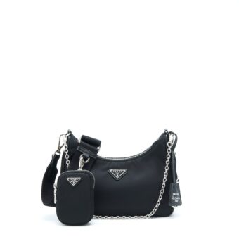 Prada Re-edition 2005 Nylon Bag Black SHW