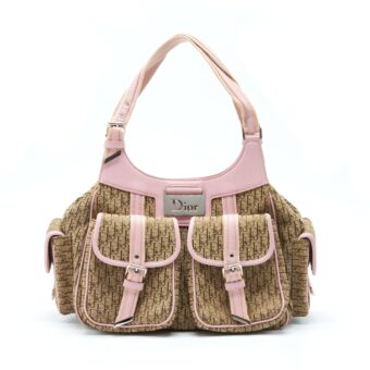 Dior Trotter Street Chic Pocket Diorissimo Hobo Bag Canvas SHW