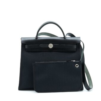 Hermes Herbag Sellier Zip 31 Bag Black SHW Stamp Y