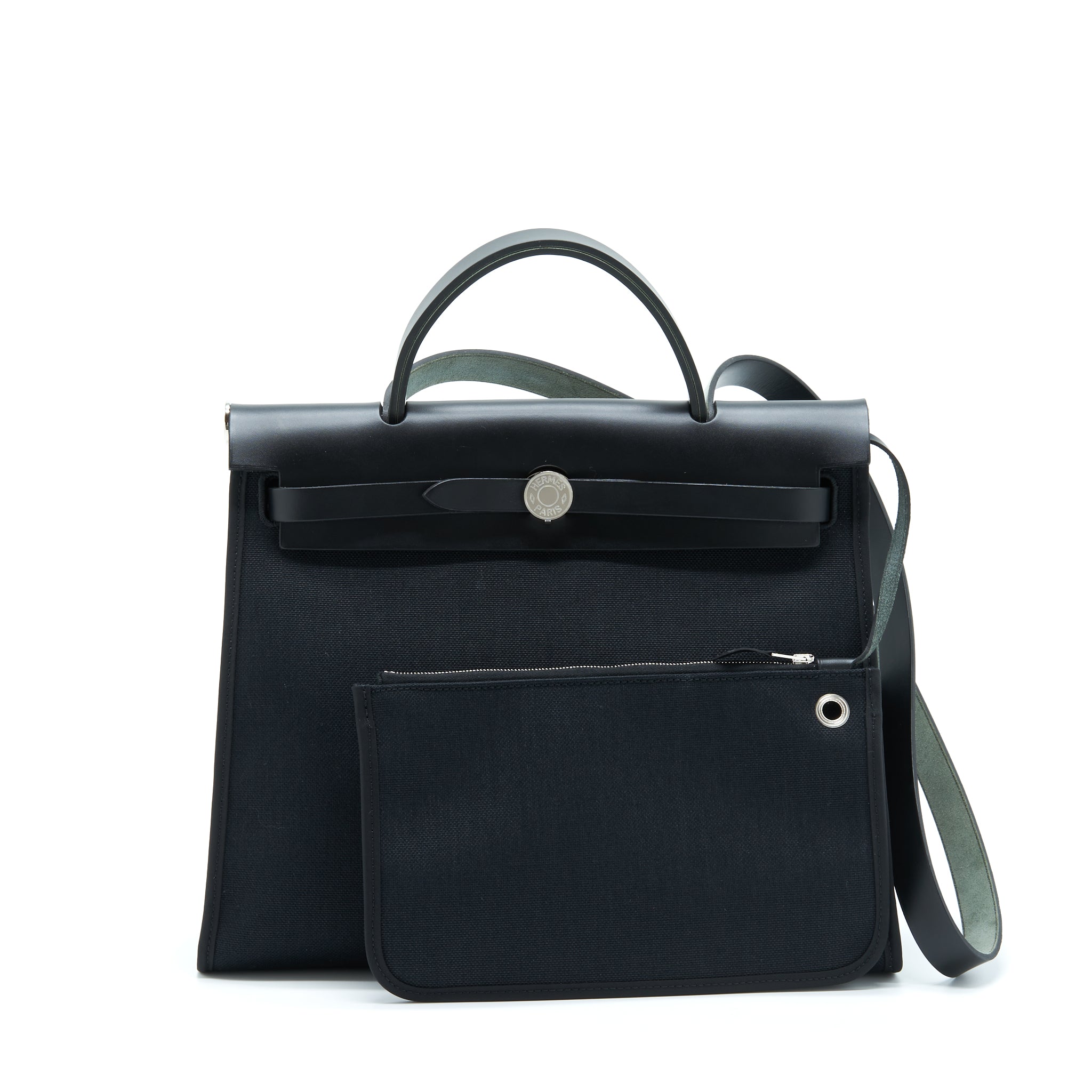 Hermes Herbag Sellier Zip 31 Bag Black SHW Stamp Y