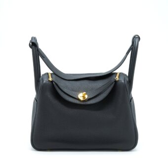 Hermes Lindy 30 Clemence Black GHW Stamp D