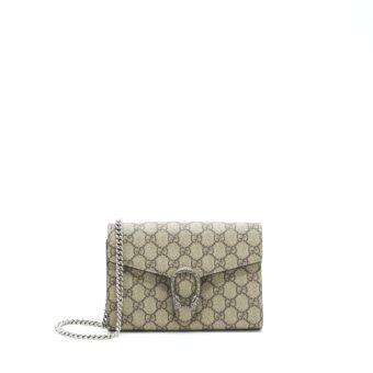 Gucci Dionysus Wallet On Chain GG supreme Canvas SHW
