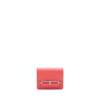 Hermes Roulis Slim Evercolor Rose Texas SHW Stamp Y