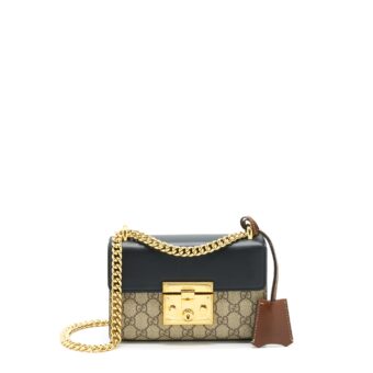 Gucci Small Padlock Shoulder Bag GG Supreme Canvas / Black GHW