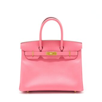 Hermes Birkin 30 Epsom 8W Rose Azalee GHW Stamp C