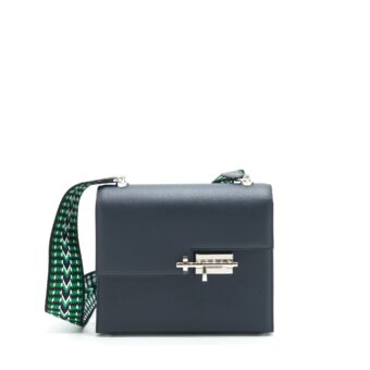 Hermes Sac Verrou 21 Epsom/Sangle Blue Nuit SHW Stamp U