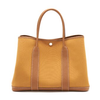 Hermes Garden Party 36 Officer Bicolour Dune-Magnolia/Gold SHW Stamp Z
