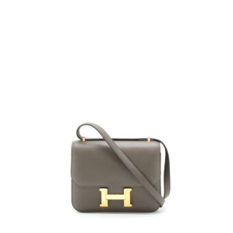 Hermes Mini Constance Swift 8F Gris Etain RGHW Stamp Y