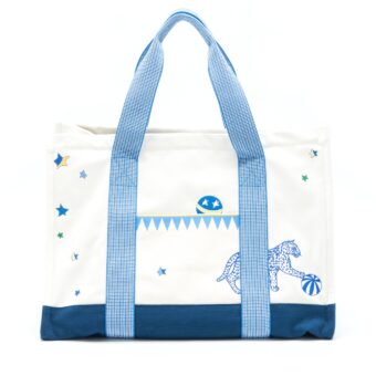 Hermes Circus Nappy Bag Blue/White