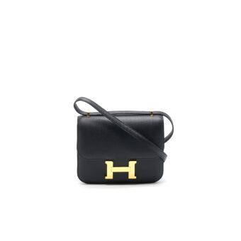Hermes Constance Mini Epsom Black GHW Stamp Y