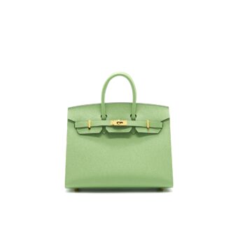 Hermes Birkin 25 Sellier Vert Criquet GHW Stamp Y