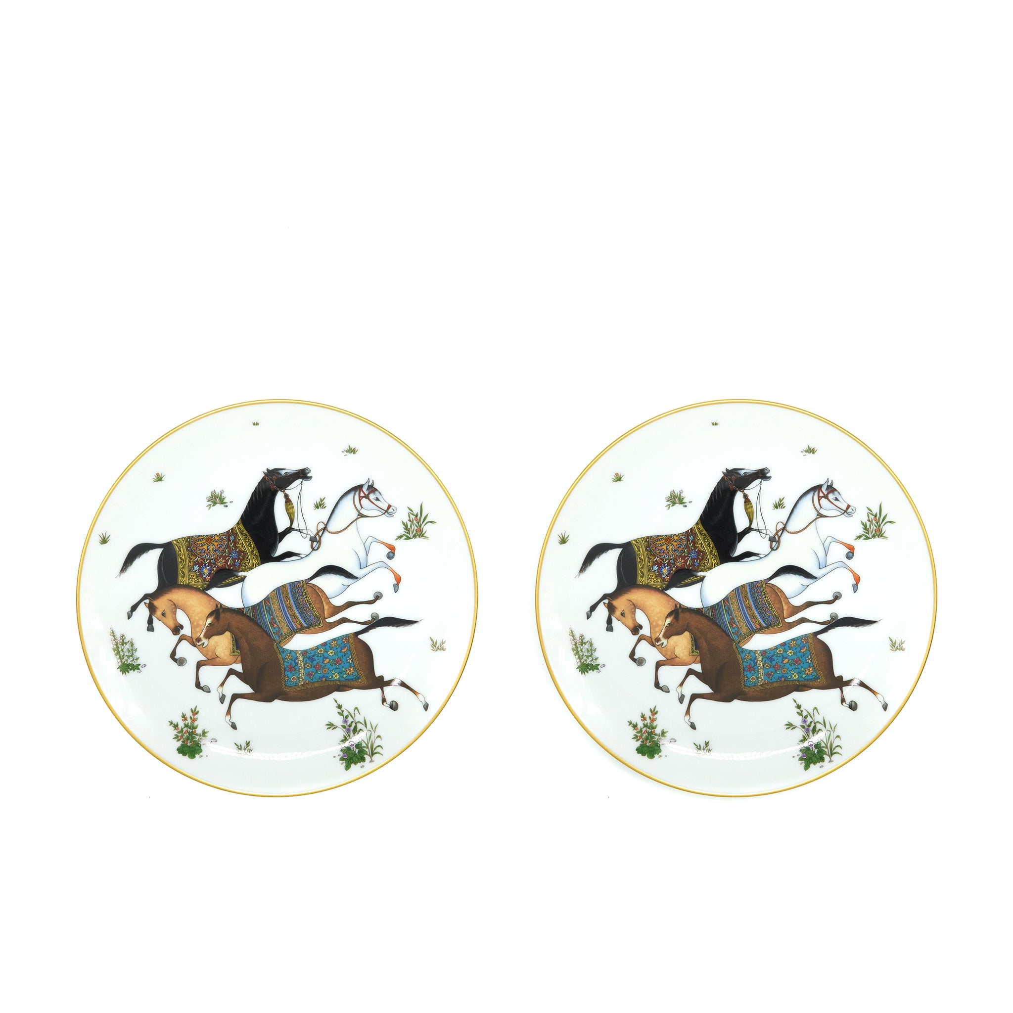 Hermes A Cheval D Dessert Plate (Sell in A Set)