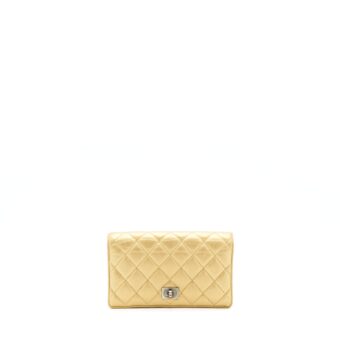 Chanel Quilted 2.55 Wallet Calfskin Gold Ruthenium Sliver Hardware