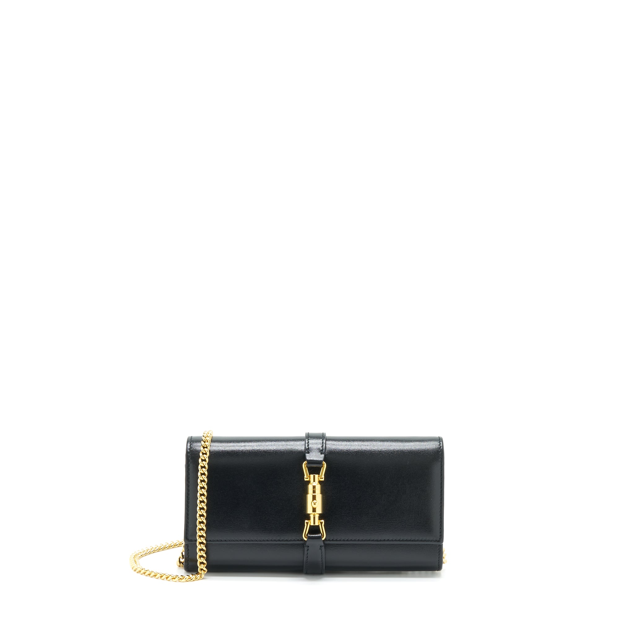 Gucci Jackie 1961 Chain Wallet Black GHW