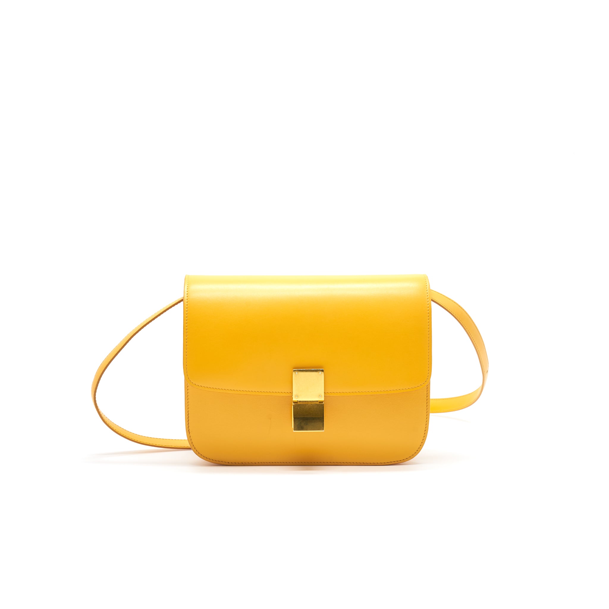 CELINE MEDIUM CLASSIC IN BOX CALFSKIN MANGO YELLOW