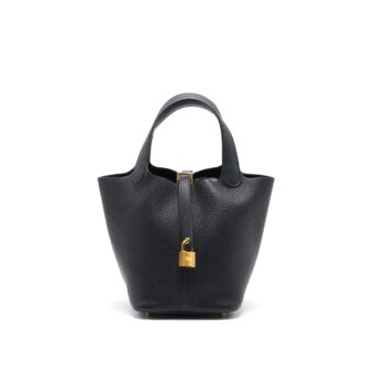 Hermes Picotin18 Black GHW Stamp Y