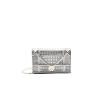 Dior Diorama Wallet On Chain Silver