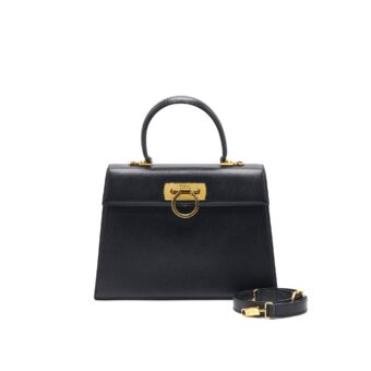 Ferragamo Vintage Gancnic Bag Black GHW