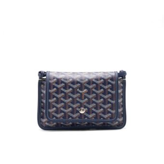 Goyard Plumet Wallet Clutch Goyardine Navy
