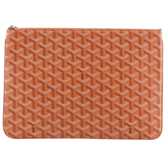 Goyard Brown Goyardine Coated Canvas Senat GM Clutch