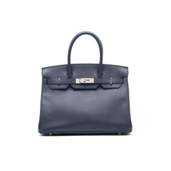 Hermès Birkin 30 Blue Indigo SHW  Stamp A