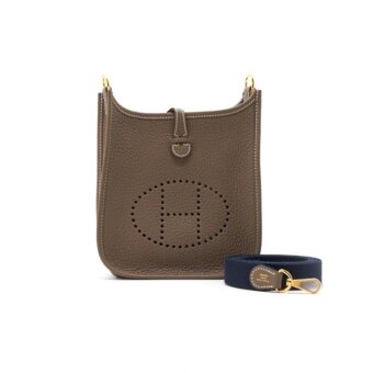 Hermès mini Evelyne Etoupe with GHW