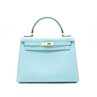 Hermes Kelly 28 Blue Atoll Epsom GHW