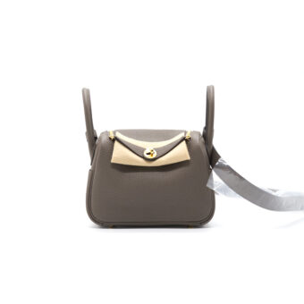 Hermès Mini Lindy 8F Etain GHW