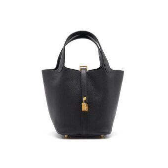 HERMES PICOTIN LOCK 18 BLACK GHW STAMP Z
